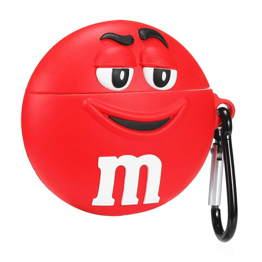 

Силиконовый футляр M & M`s с карабином для наушников AirPods 1/2 Красный (124419)