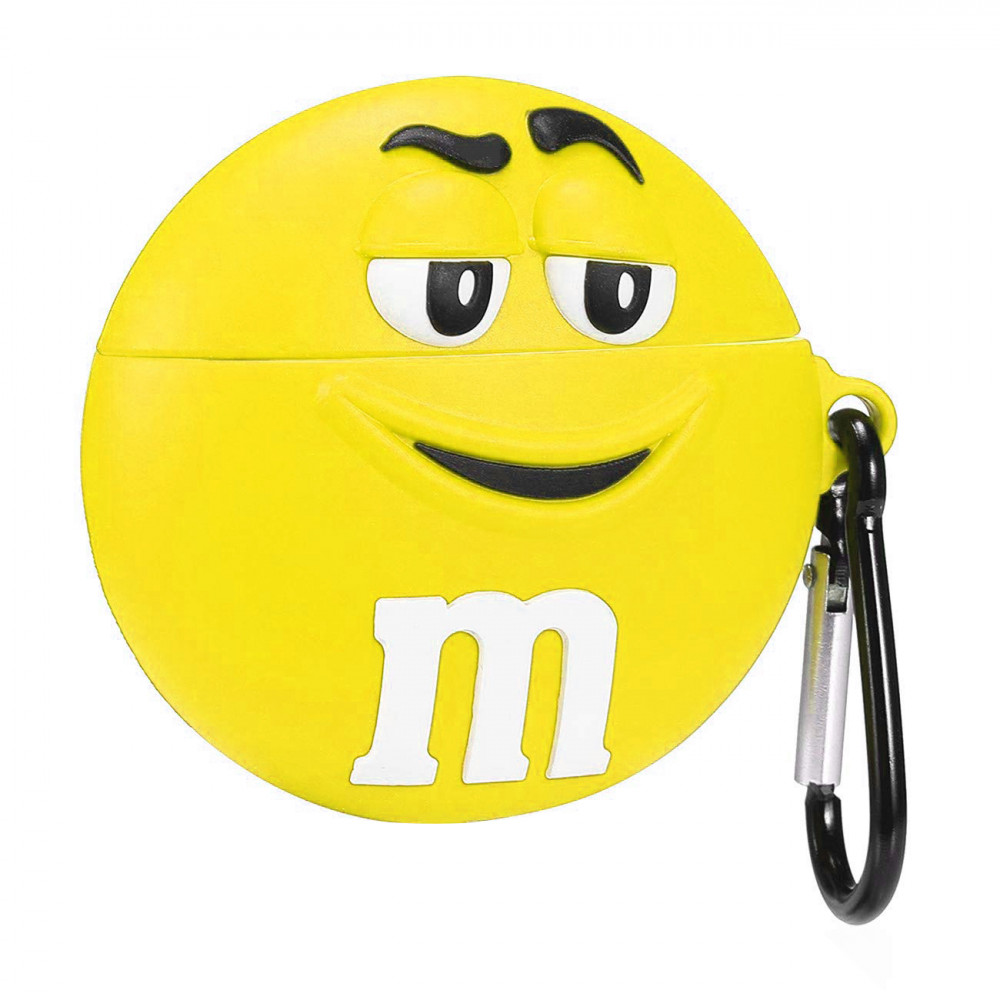 

Силиконовый футляр M & M`s с карабином для наушников AirPods 1/2 Желтый (124418)