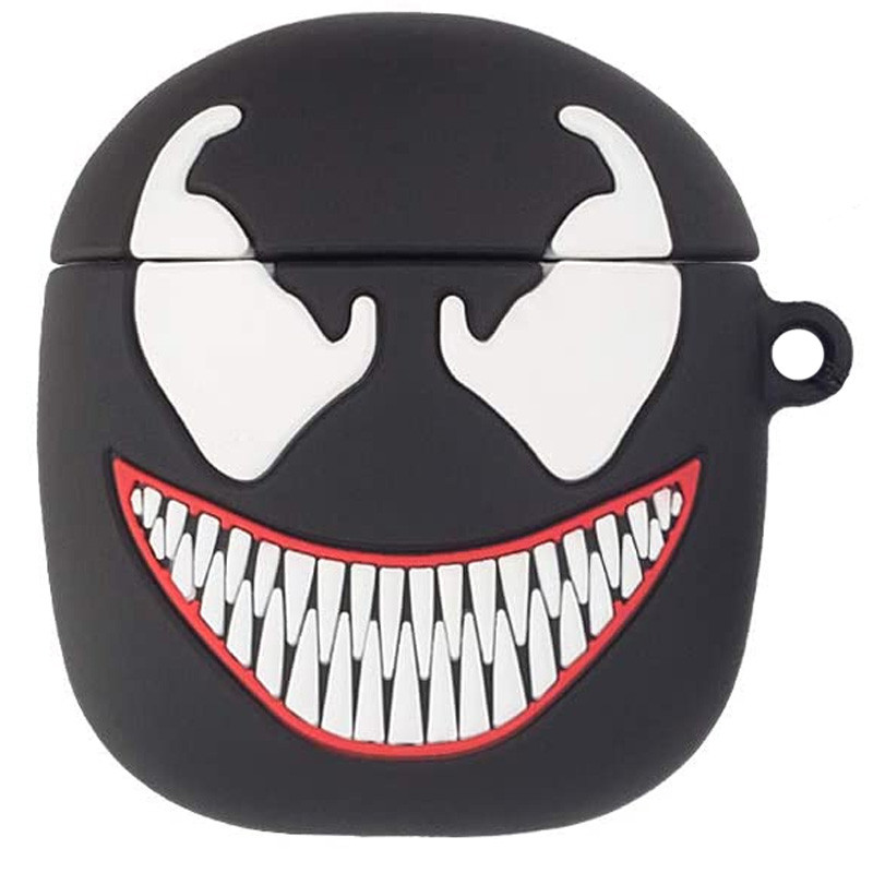 

Силиконовый футляр Marvel & DC series для наушников AirPods 1/2 + карабин Venom / Черный (145321)
