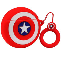 Силиконовый футляр Marvel & DC series для наушников AirPods 1/2 + кольцо