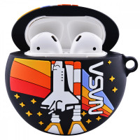 Силіконовий футляр Nasa Rocket Circle series для навушників AirPods