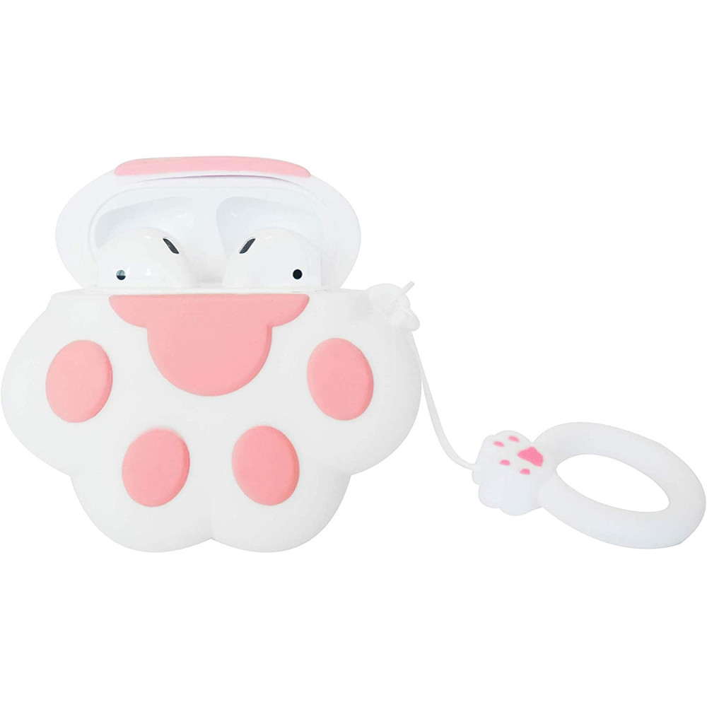 

Силиконовый футляр Paw для наушников AirPods + кольцо Белый (128310)