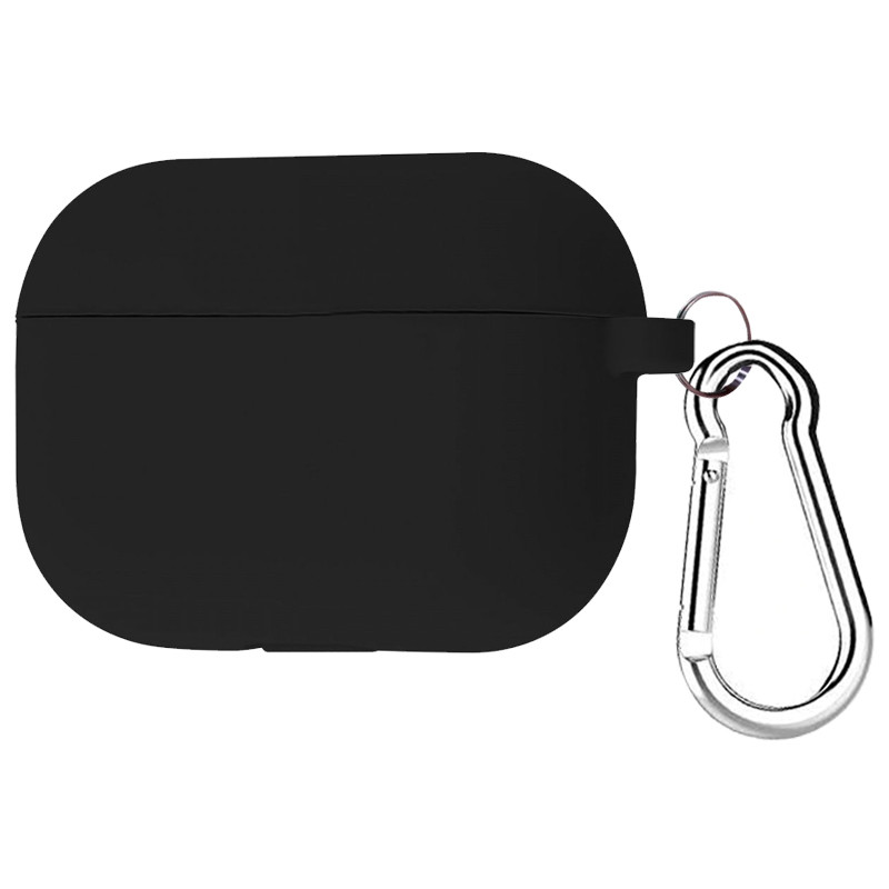 

Силиконовый футляр с карабином для наушников AirPods Pro Черный / Black (119473)