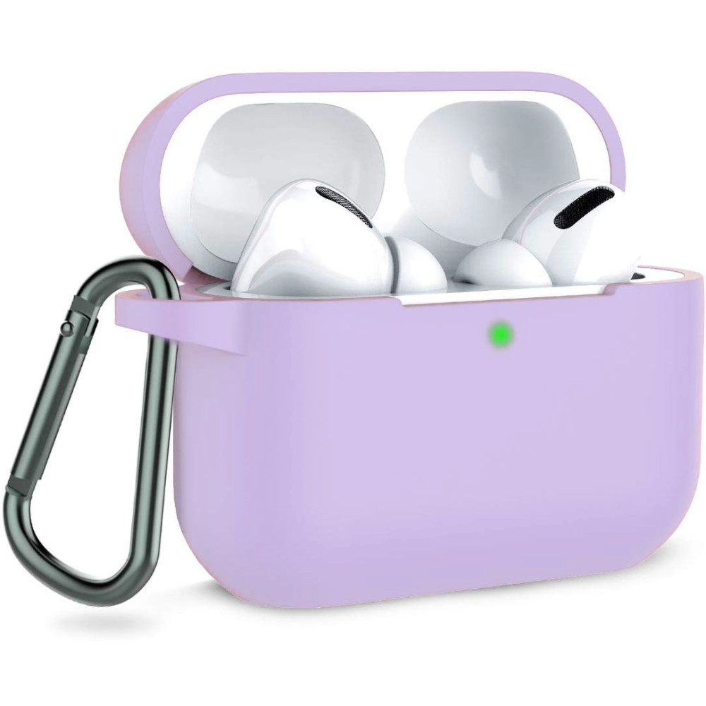 

Силиконовый футляр с карабином для наушников AirPods Pro Сиреневый / Dasheen (119468)