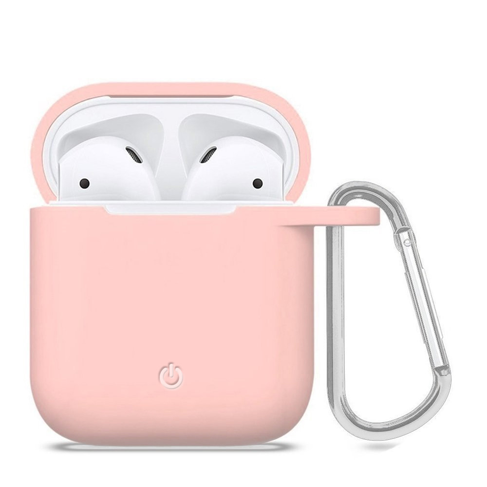 

Силиконовый футляр с карабином для наушников AirPods Розовый / Pink Sand (116484)