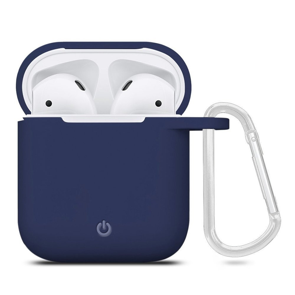 

Силиконовый футляр с карабином для наушников AirPods Синий / Midnight Blue (116449)