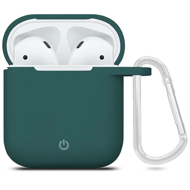 

Силиконовый футляр с карабином для наушников AirPods Зеленый / Pine green (133136)