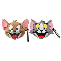 Силиконовый футляр Tom & Jerry series для наушников AirPods Pro + карабин