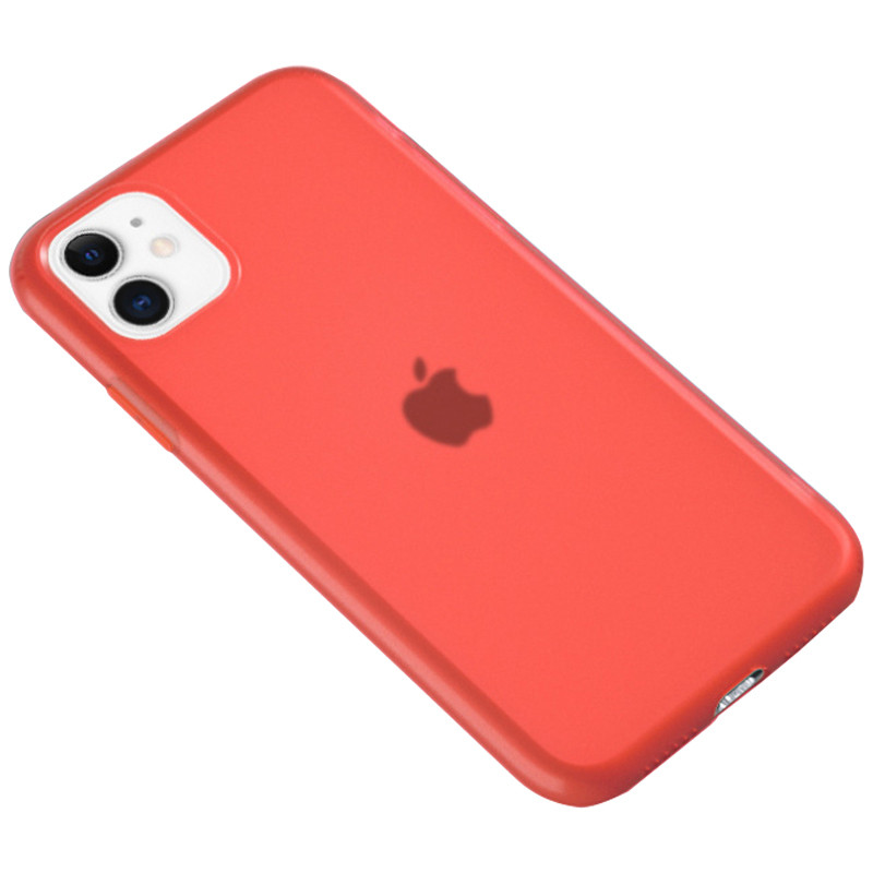 

Силиконовый матовый полупрозрачный чехол для Apple iPhone 11 (6.1") Красный / Red (118858)