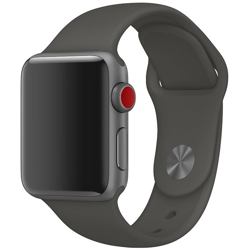 

Силиконовый ремешок для Apple watch 38mm / 40mm Серый / Charcoal Gray (116173)