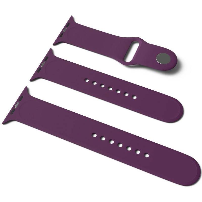 

Силиконовый ремешок для Apple Watch Sport Band 38 / 40 (S/M & M/L) 3pcs Фиолетовый / Grape (133145)