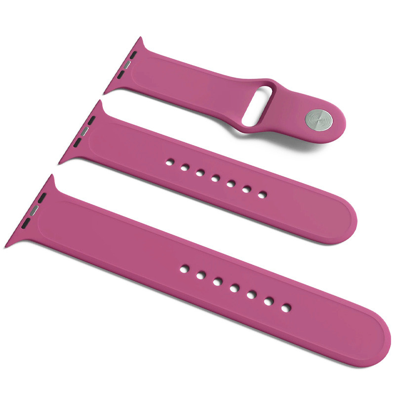 

Силиконовый ремешок для Apple Watch Sport Band 38 / 40 (S/M & M/L) 3pcs Малиновый/ Dragon Fruit (133142)