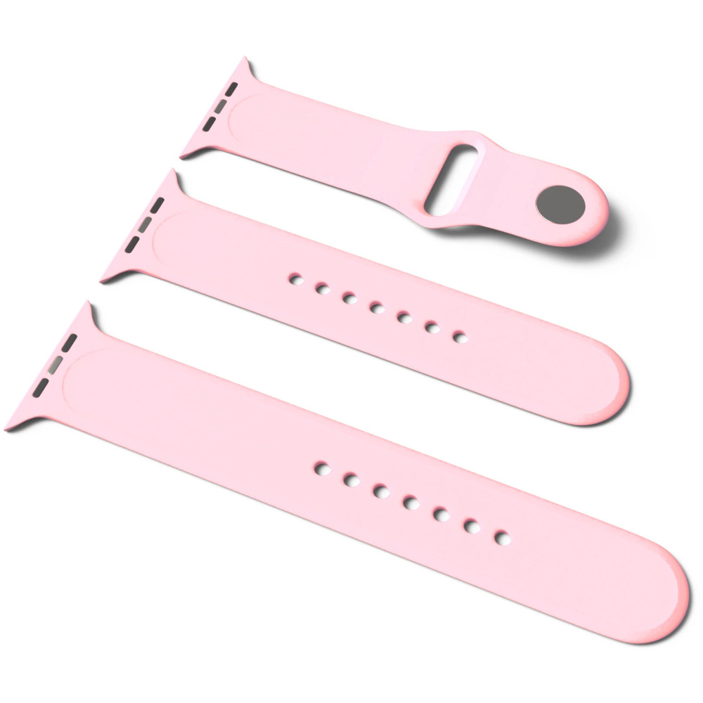 

Силиконовый ремешок для Apple Watch Sport Band 38 / 40 (S/M & M/L) 3pcs Розовый / Cotton Candy (125069)