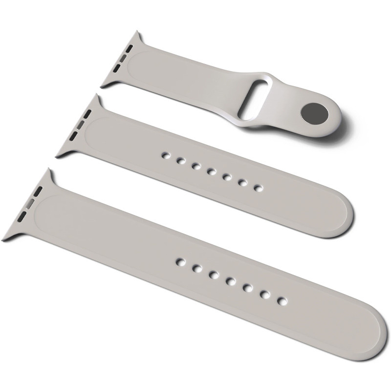 

Силиконовый ремешок для Apple Watch Sport Band 38 / 40 (S/M & M/L) 3pcs Серый / Stone (133134)