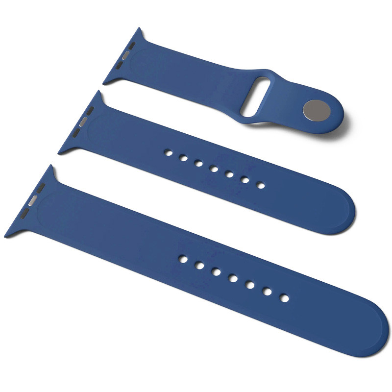 

Силиконовый ремешок для Apple Watch Sport Band 38 / 40 (S/M & M/L) 3pcs Синий / Navy Blue (133143)