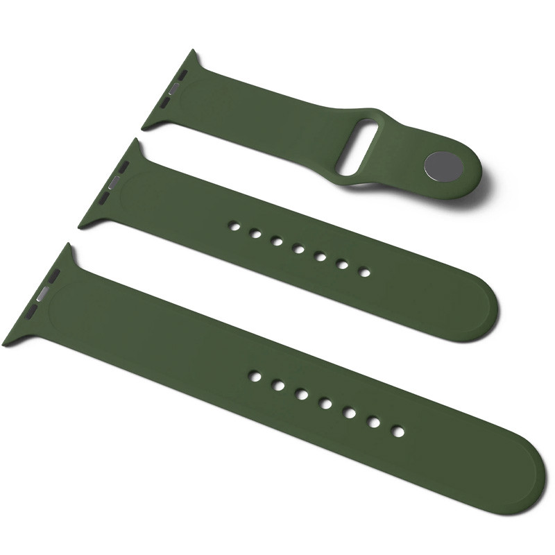 

Силиконовый ремешок для Apple Watch Sport Band 38 / 40 (S/M & M/L) 3pcs Зеленый / Forest green (133139)