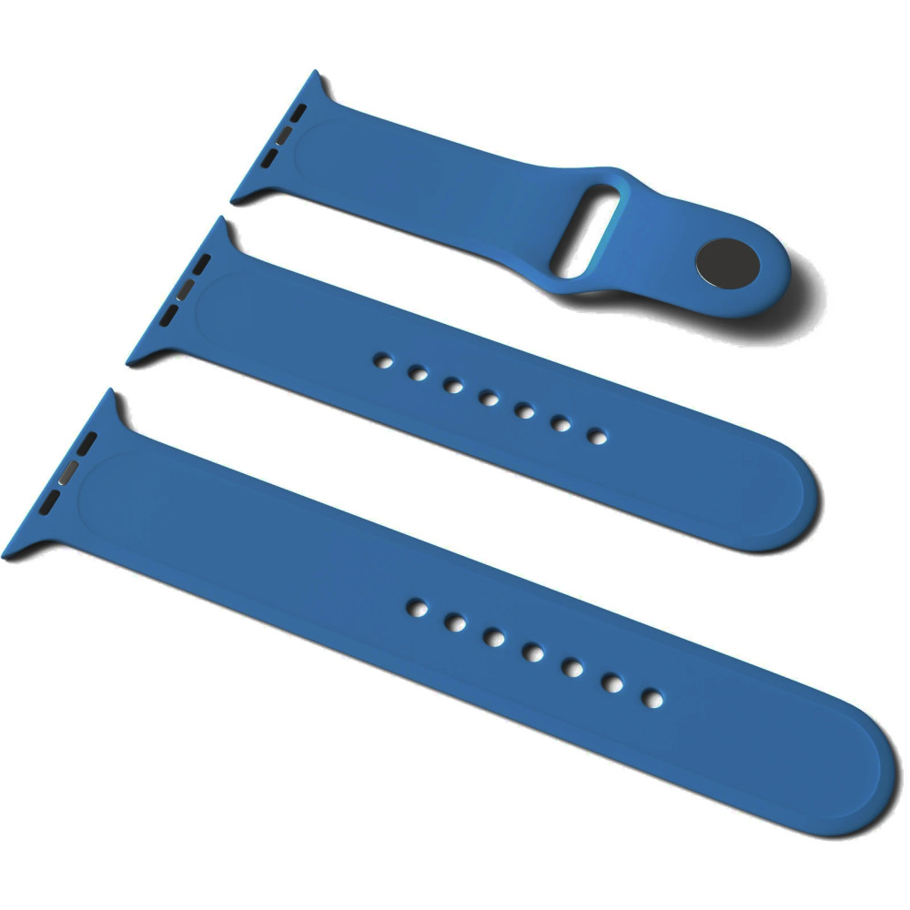 

Силіконовий ремінець для Apple Watch Sport Band 42/44 (S/M & M/L) 3pcs (Синій / Blue Cobalt)