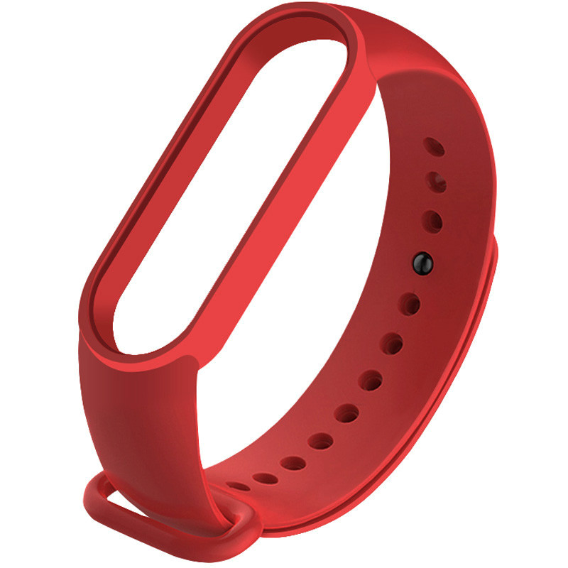 

Силіконовий ремінець для Xiaomi Mi Band 5 (Червоний / Dark Red)