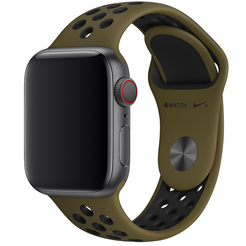 

Силиконовый ремешок Sport Nike+ для Apple watch 42mm / 44mm Khaki/Black (124432)