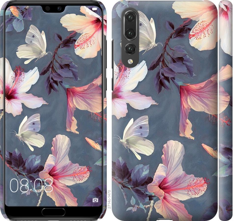 Чехол на Huawei P20 Pro Нарисованные цветы