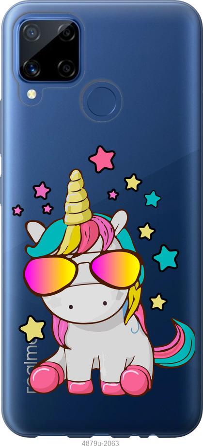

Чехол на Realme C15 Единорог в очках