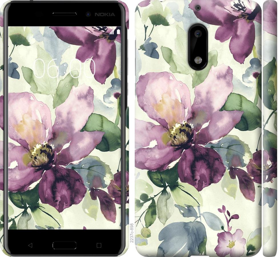 

Чохол на Nokia 6 Квіти аквареллю