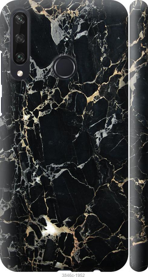 

Чехол на Huawei Y6p Черный мрамор