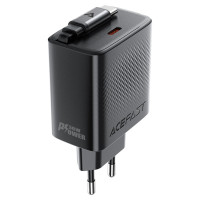 СЗУ Acefast A110 GaN With Retractable Cable Type-C PD30W (1USB-C)