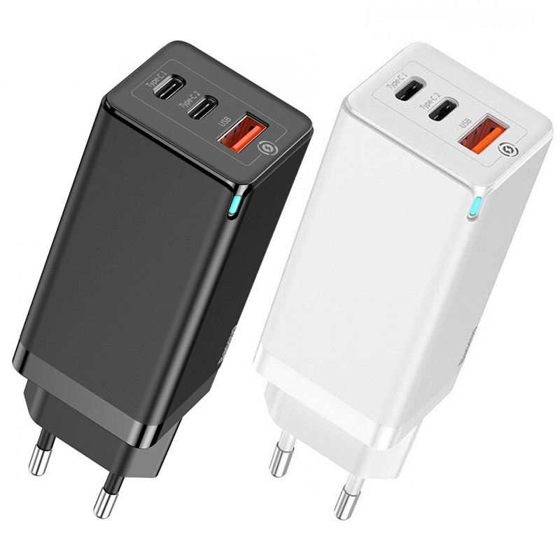 

МЗП Baseus GaN Quick Travel Charger 65W (2 Type-C + 1USB)для Зарядные устройства