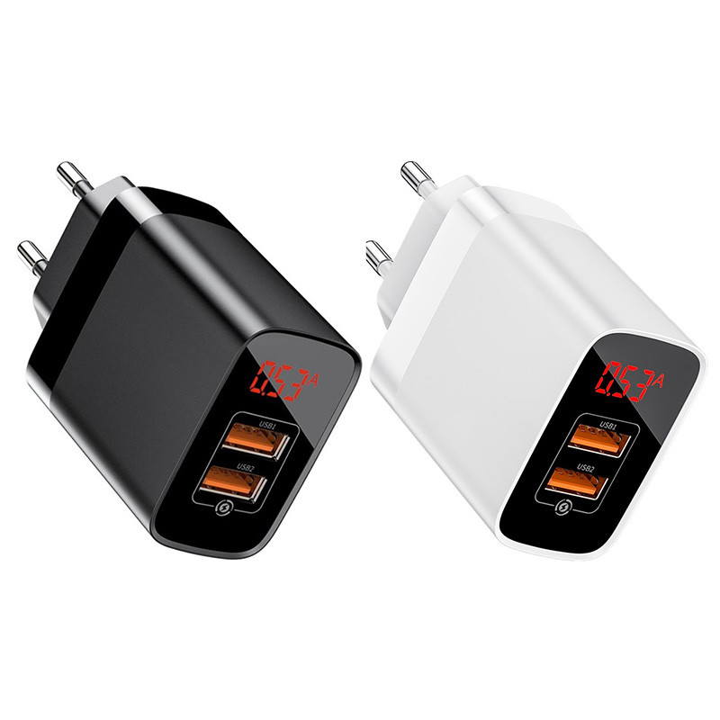

СЗУ Baseus Mirror Lake Dual QC Digital Display 2USB (143224)