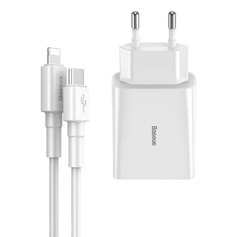 

СЗУ Baseus Speed Mini PD Charger 18W Type-C with Mini White Cable Type-C to Lightning PD 18W Белый (145951)