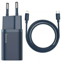 СЗУ Baseus Super Si Quick Charger 20W (1USB-C) + кабель Type-C to Lightning (TZCCSUP-B)