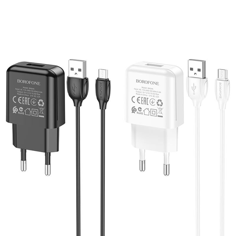 

СЗУ Borofone BA64A Single port + MicroUSB (222313)