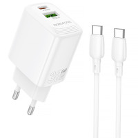 СЗУ Borofone BN29 Fuente PD30W+QC3.0 (1USB-A/1C) + кабель Type-C to Type-C