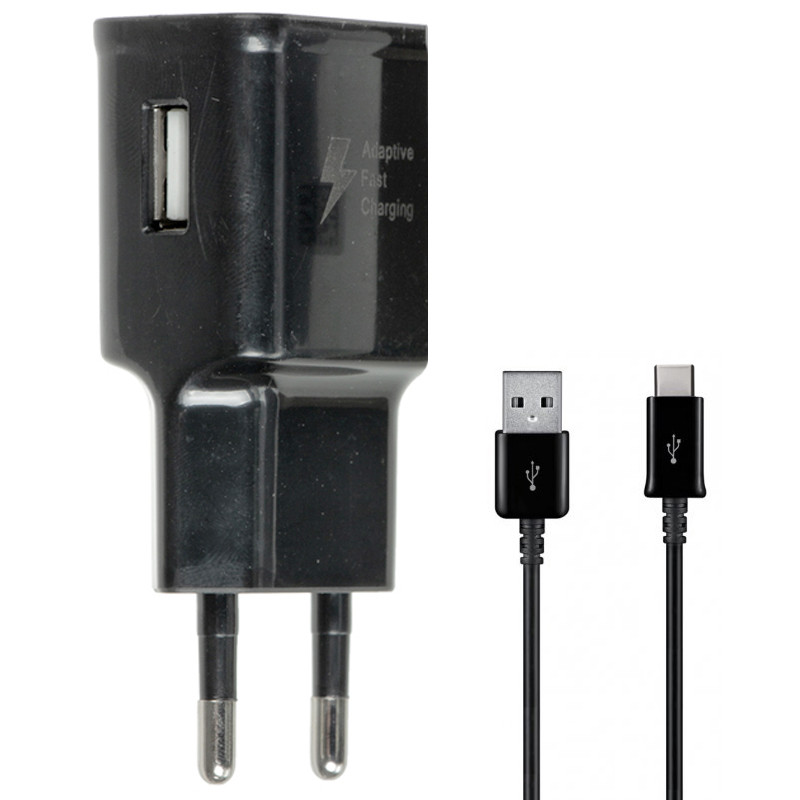 

СЗУ Samsung Travel Adapter (2A/15W) + кабель USB to Type-C, в упак. Черный (134614)