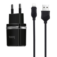 СЗУ Hoco C12 Charger + Cable Lightning 2.4A 2USB
