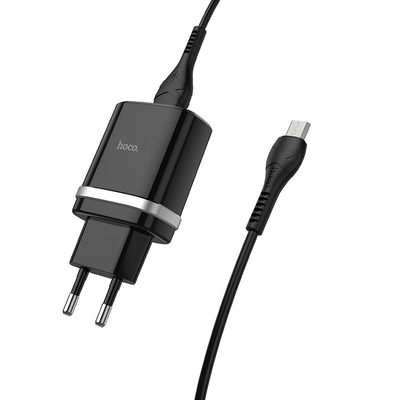 

СЗУ Hoco C12Q Smart QC3.0 (1USB/3A) + MicroUSB Черный (126722)