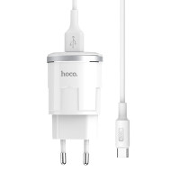 

СЗУ Hoco C37A Charger + Cable (Type-C) 2.4A 1USB