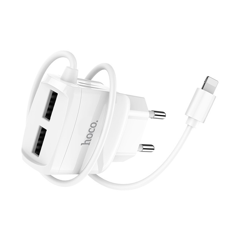 

МЗП Hoco C59A (2USB/2.4A) +lightningдля Зарядные устройства