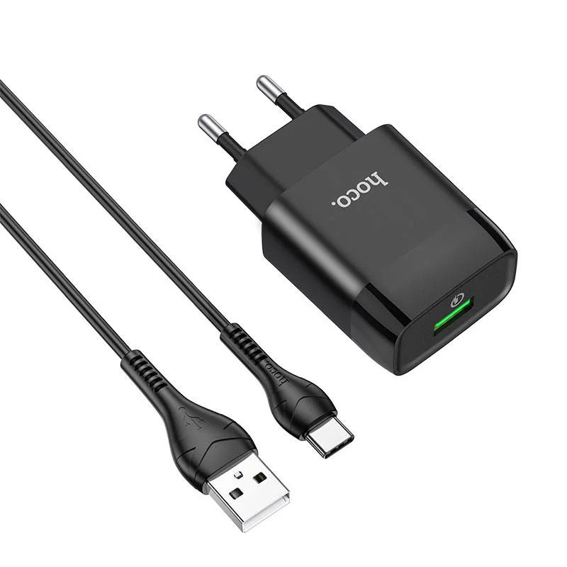 

СЗУ Hoco C72A (1USB/2.1A) + Type-Cдля Зарядные устройства Черный (162785)