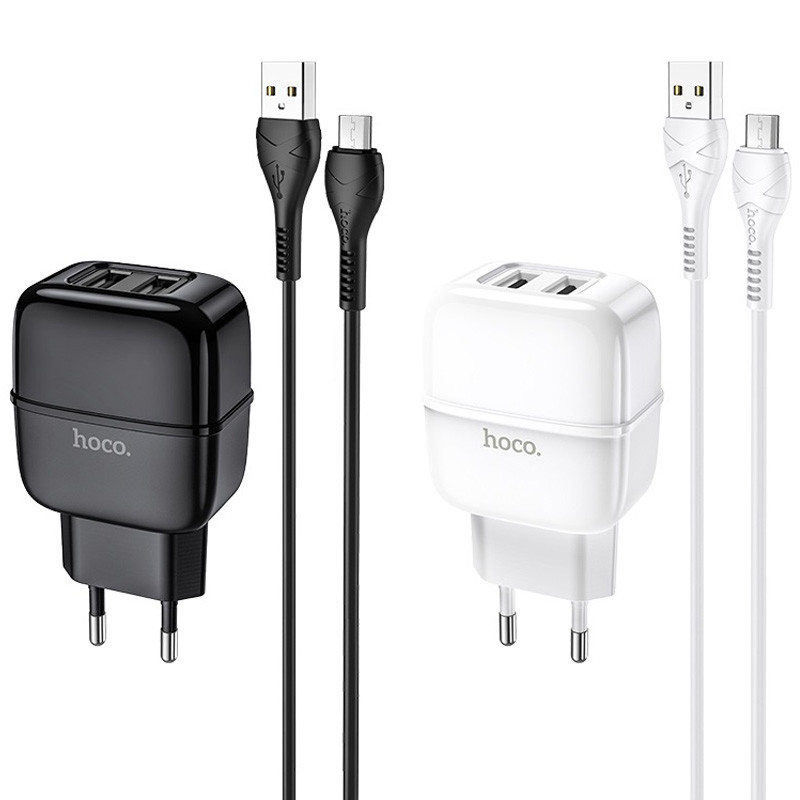 

СЗУ Hoco C77A (2USB/2.4A) + MicroUSBдля Зарядные устройства (148374)