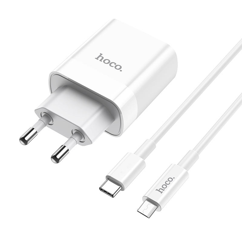 

СЗУ HOCO C80A Rapido PD+QC3.0 Type-C + USBдля Зарядные устройства Белый (145232)