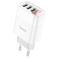 МЗП Hoco C93A Ease charge 3-port digital display charger