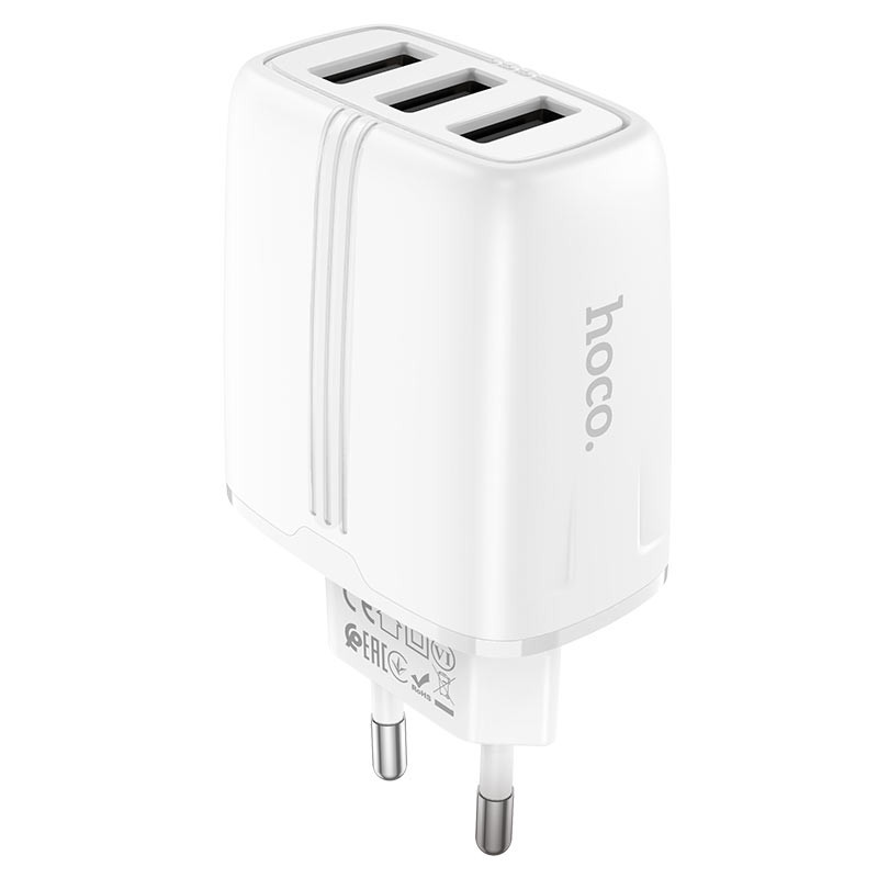 

МЗП Hoco N15 (3USB/2.4A/17W) (Білий)