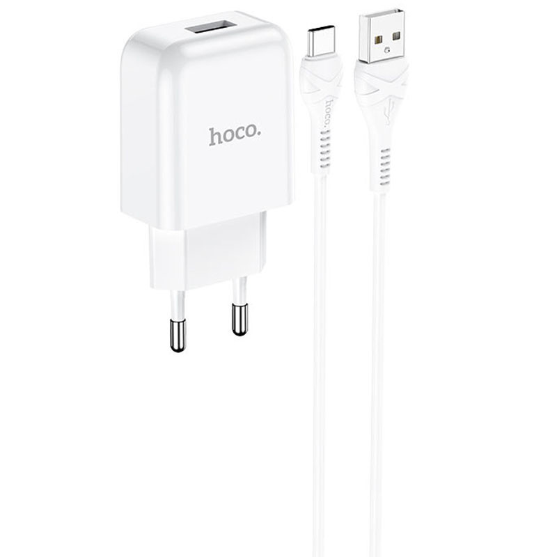 

СЗУ HOCO N2 (1USB/2.1A) + USB - Type-Cдля Зарядные устройства Белый (194361)