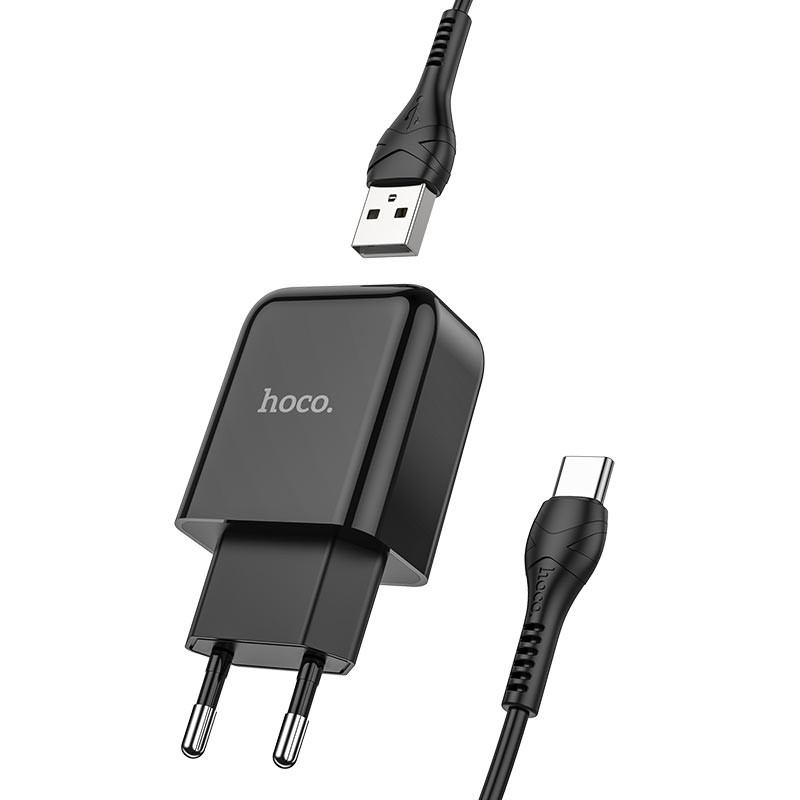 

МЗП HOCO N2 (1USB/2.1A) + USB - Type-C (Чорний)