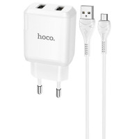СЗУ HOCO N7 (2USB/2,1A) + USB - MicroUSB