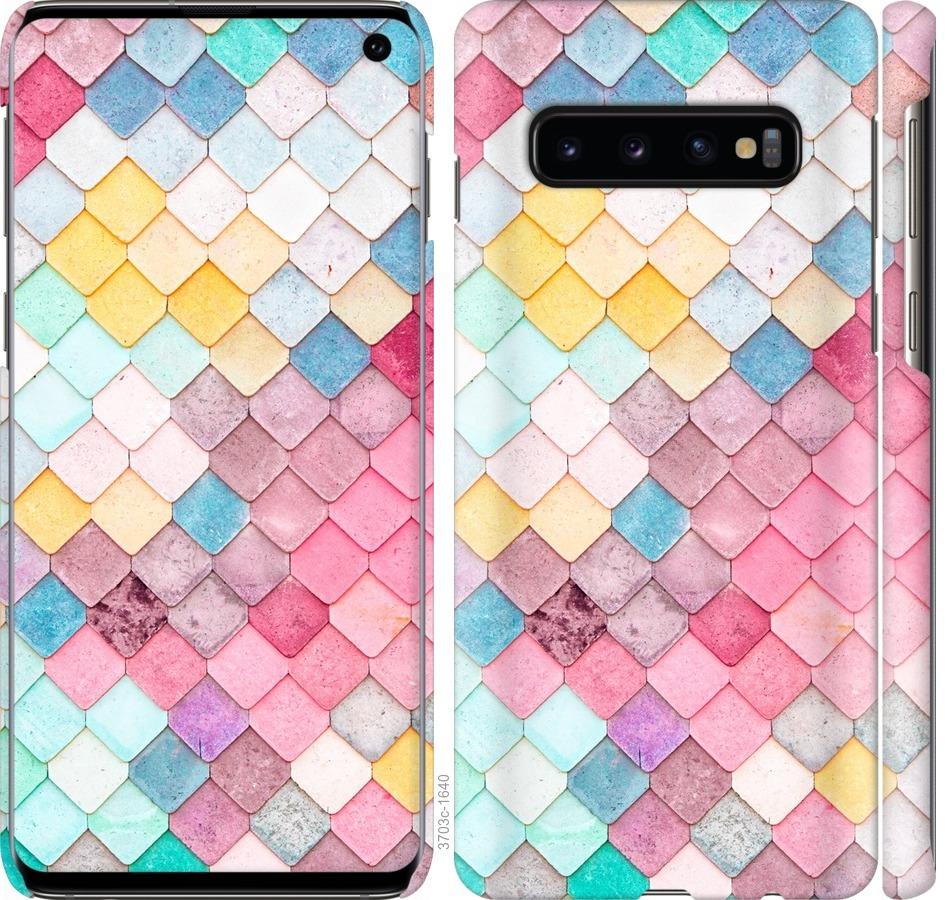 

Чехол на Samsung Galaxy S10 Красочная черепица