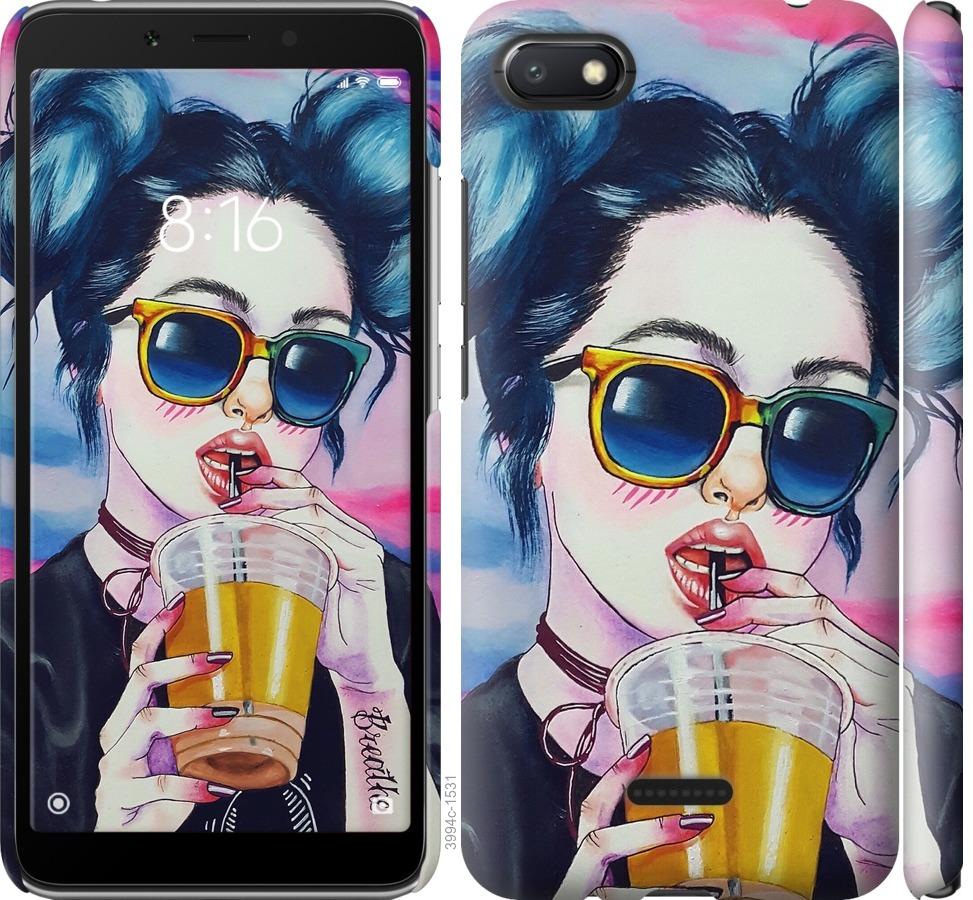 

Чехол на Xiaomi Redmi 6A Арт-девушка в очках