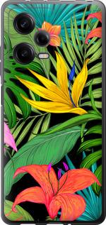 Чехол на Xiaomi Redmi Note 12 Pro 5G Тропические листья 1